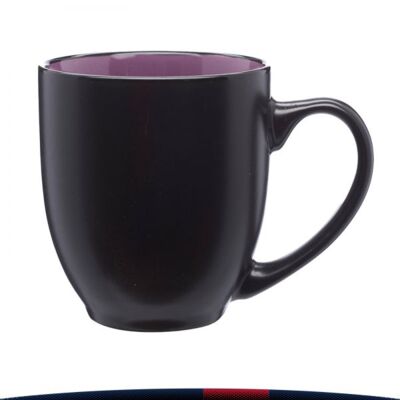 16 oz. Two-Tone Ceramic Mugs - black outside, color inside Thumbnail