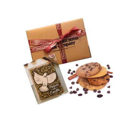 Gold Holiday Gift with Cookies Thumbnail